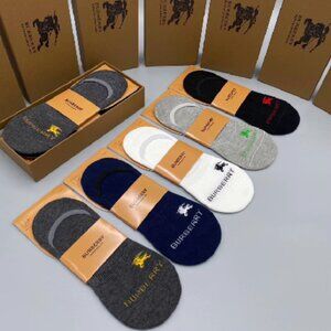 Burberry Pure Cotton Invisible Socks (5-Pack)